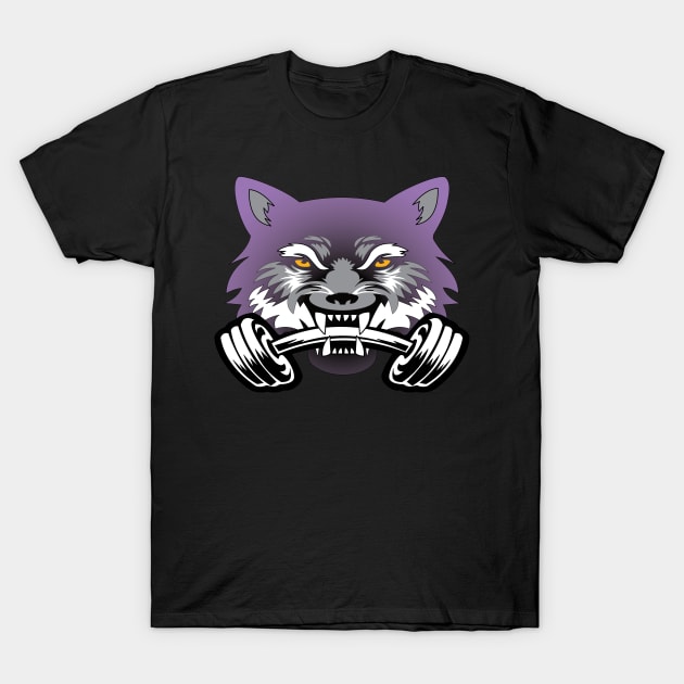 Wolf sport and fitness lovely blend drawing cute cool colorful T-Shirt by Okuadinya